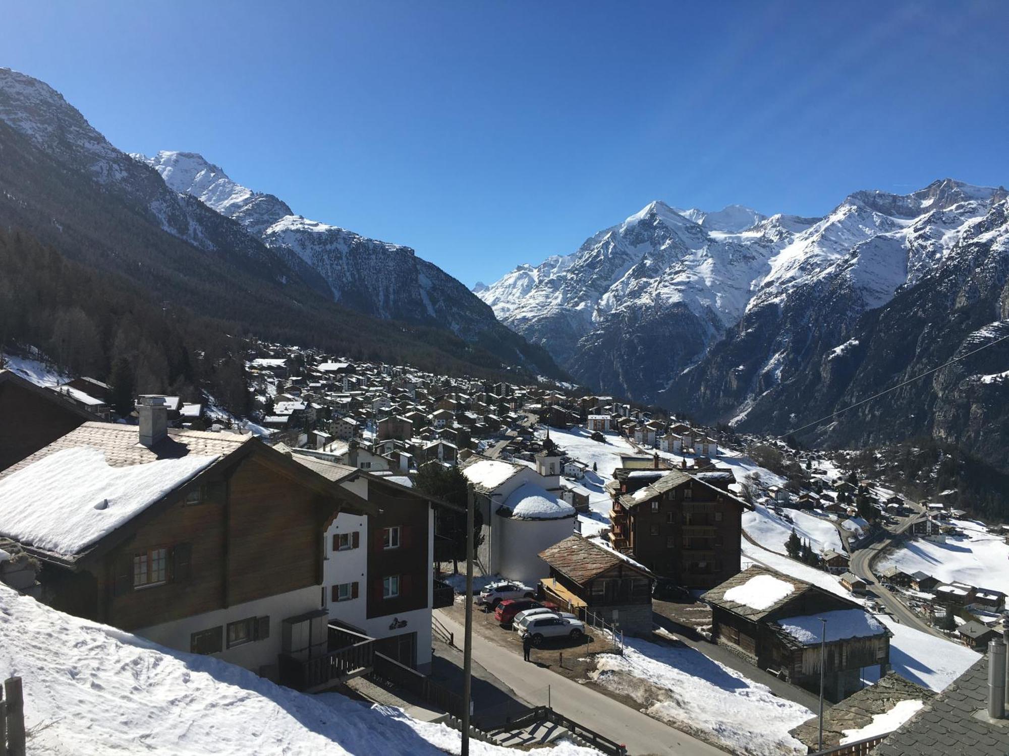Haus Dorfblick Appartement Grächen Buitenkant foto
